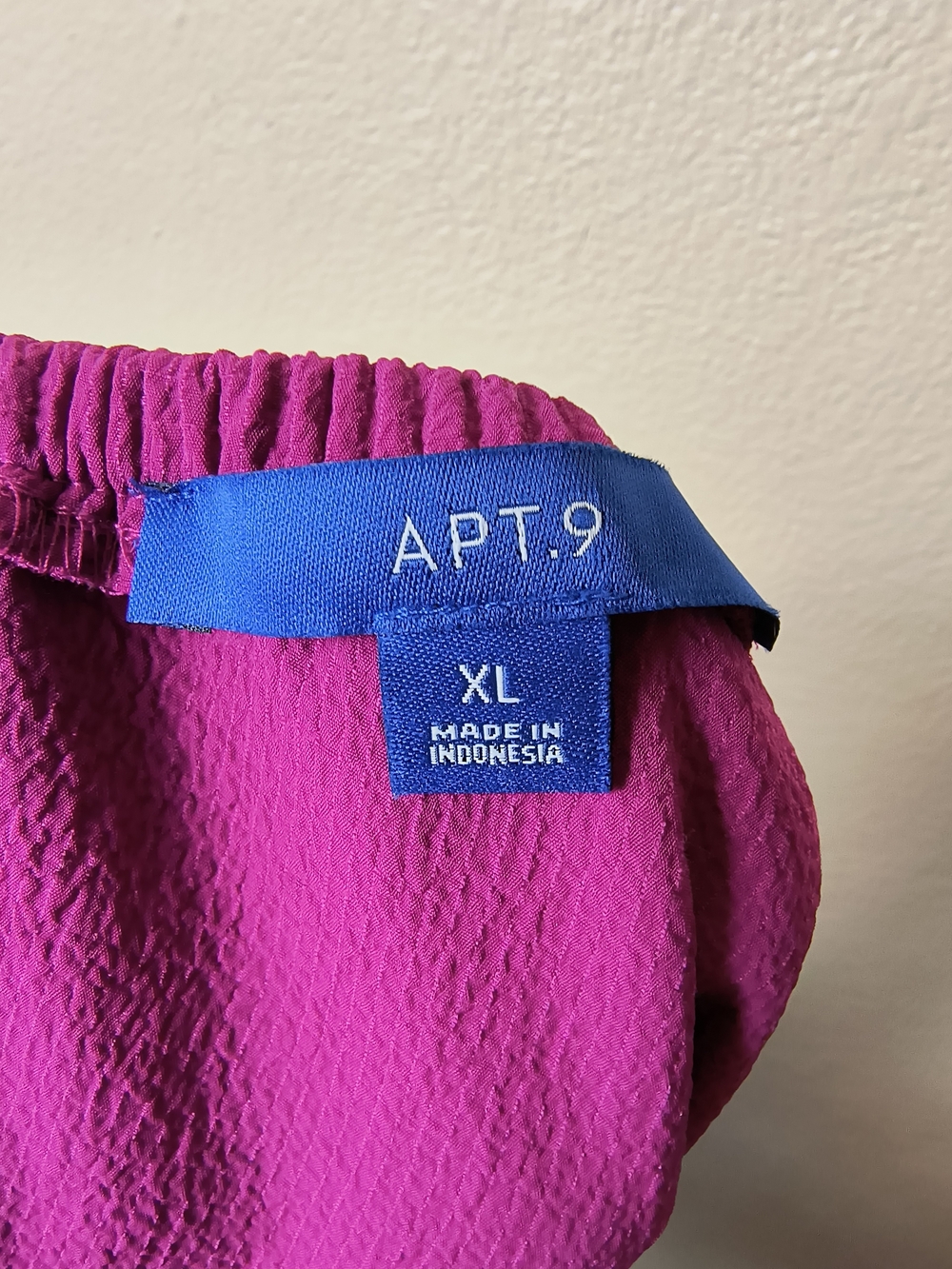 Apt. 9 XL Fuchsia One-Shoulder Top - Picture 7 of 11